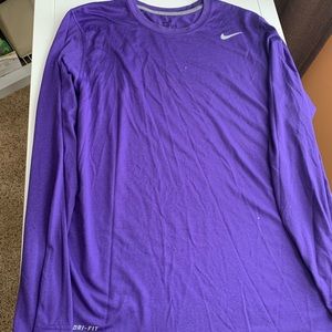 Nike Purple Long Sleeve Dri-Fit Shirt